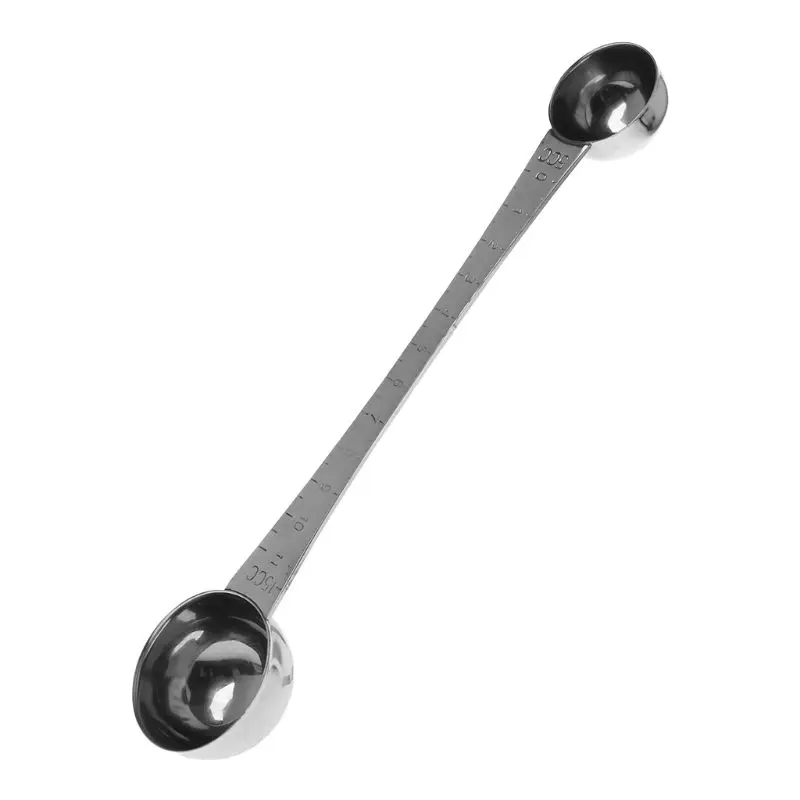 Мерная ложка с двойными концами из нержавеющей стали со шкалой кофейная столовая