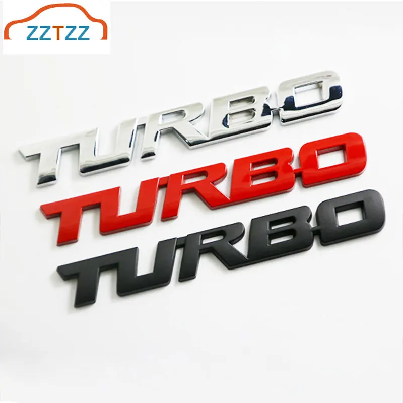 ZZTZZ 3D Металлическая Автомобильная декоративная металлическая клейкая турбо