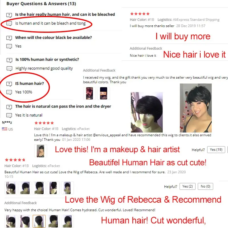 Короткие прямые волосы Ребекка Парик перуанские Реми человеческие полные парики