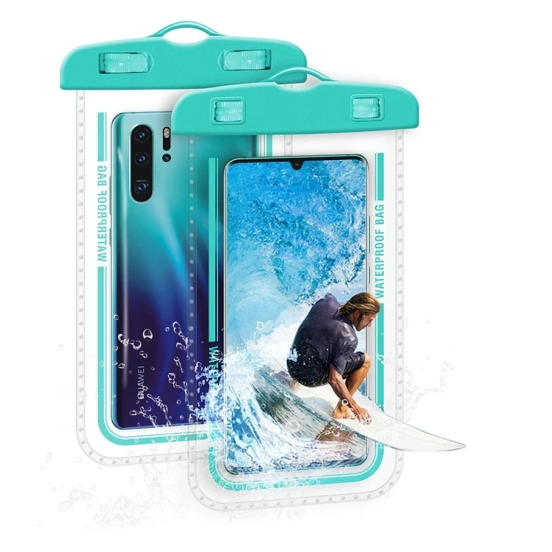 

7 Inch Big Screen Phone Waterproof Bag PVC Clear Phone Case Pouch For Water Games Beach Diving Surfing Skiing Swimming Dry Bag