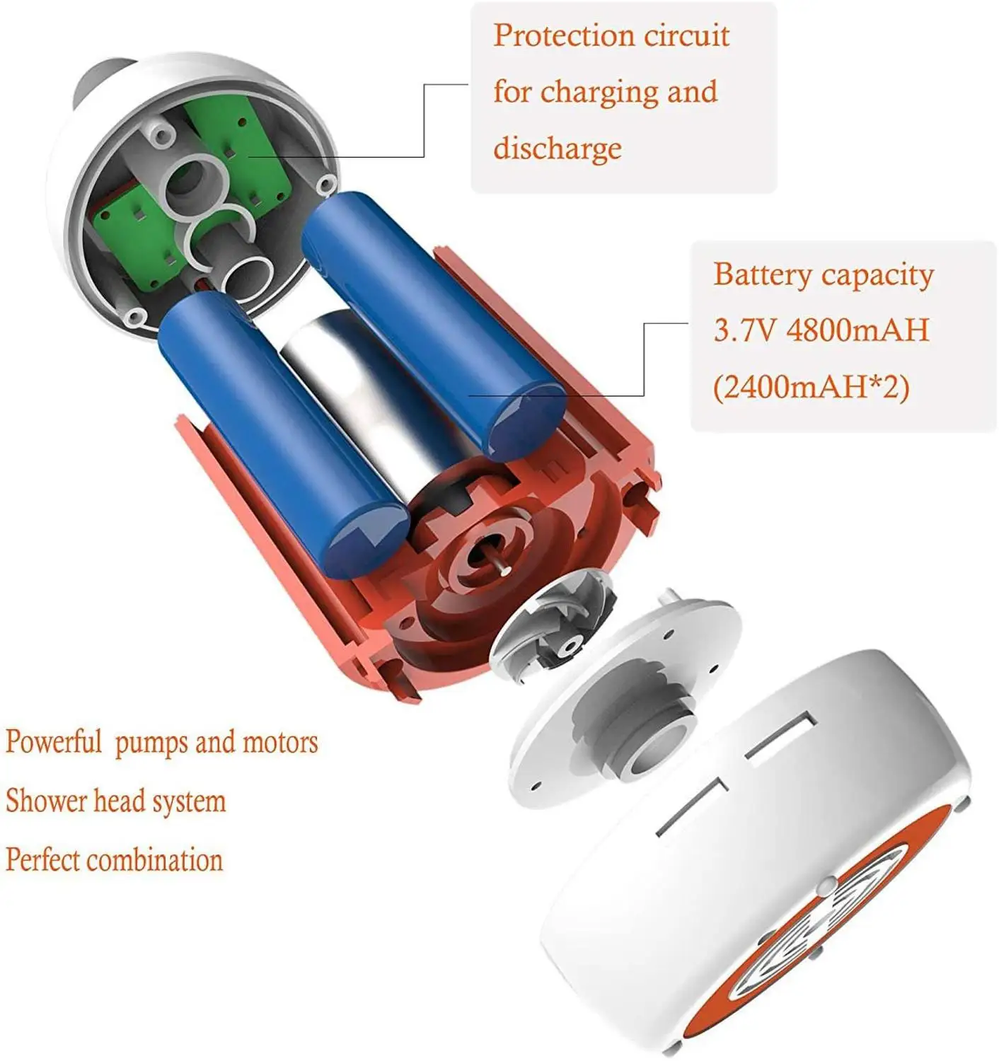 

Portable Electric Shower Rechargeable Bathing Pump Shower Camp Shower Rechargeable Shower Camping pet Shower Outdoor Shower