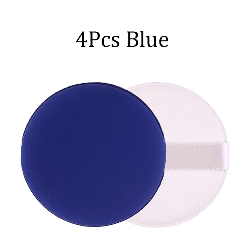 4Pcs Blue 4 шт./лот, воздушная подушка, пуховая пудра, губка для макияжа, BB CC, крем, контур, для лица, гладкая, влажная, сухая, макияж, инструменты для красоты, подарок - Цвет: 4Pcs Blue