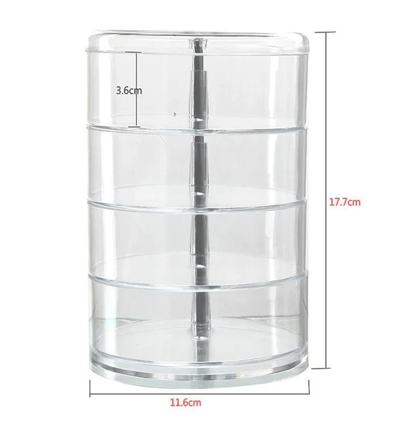 

360 Rotating Acrylic Cosmetic Makeup Organizer DIY Detachable Rangement Maquillage Adjustable Makeup Storage Holder Rack