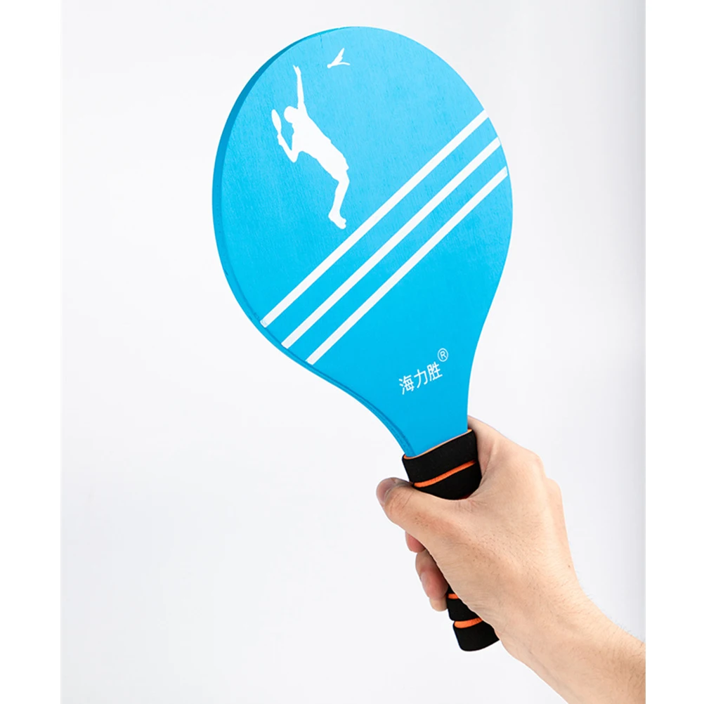 

1 Set Funny Board Badminton Racket Set Interesting Beach Racket Set Wooden Creative Table Tennis Racket Set (Racket and Ball Eac