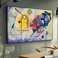 famous wassily kandinsky yellow red blue wall canvas paintings posters and prints wall art pictures cuadros for living room