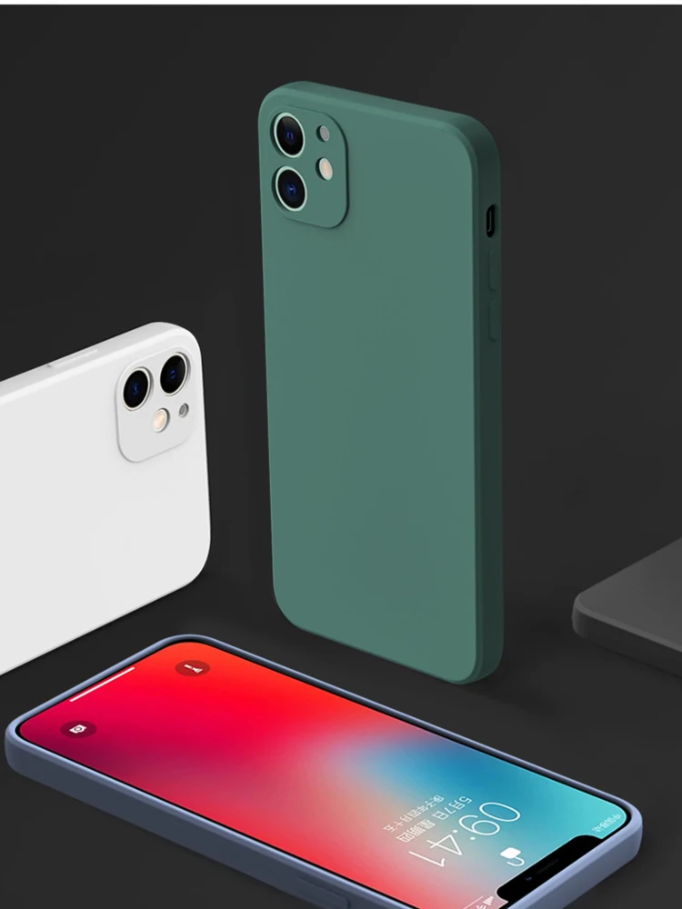 

2020 New original Liquid Silicone Case For iPhone 12 Pro Max protector Case For iPhone 11 X XS MAX XR 7 8 6S PLUS SE Soft Cover