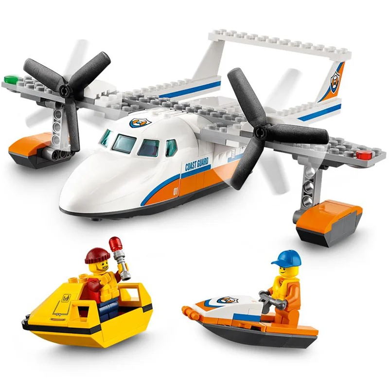 

10751 City Series Sea Rescue Aircraft Puzzle Block 60164 Toy Gifts
