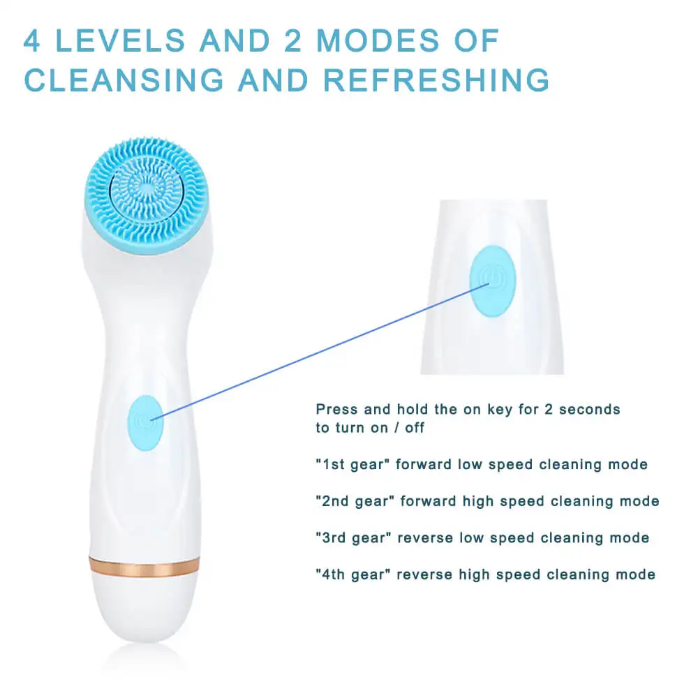 Электрическая щетка для мытья лица Очищение бытовая силиконовая красоты кожи