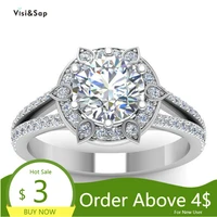visisap vintage dazzling round stone rings for women retro classic lady wedding engagement ring fashion accessories b730