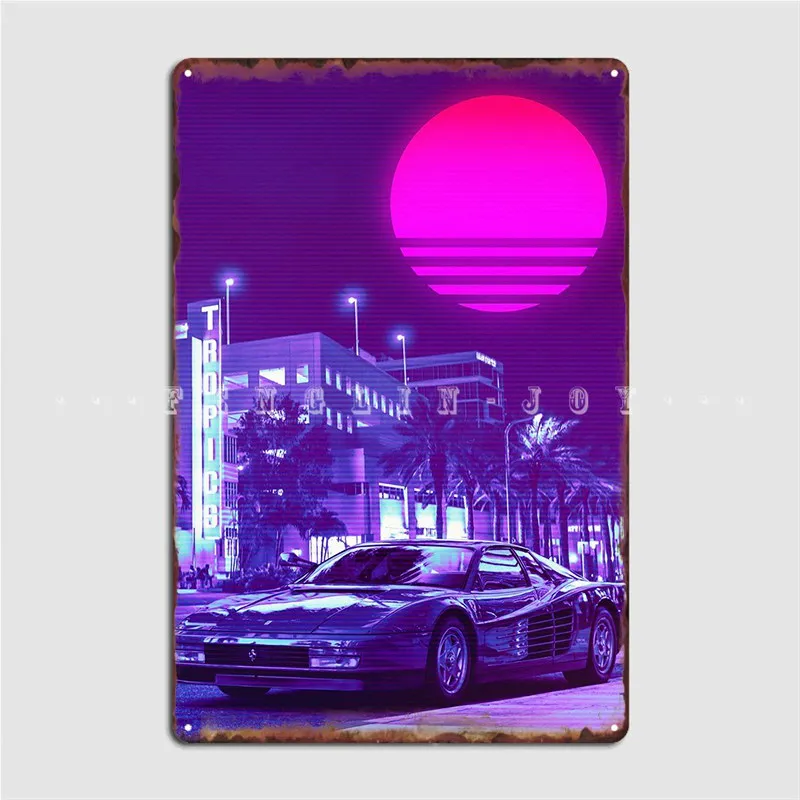 

Металлический плакат Testarossa, настенная роспись, фотообои, Забавный фотографический плакат