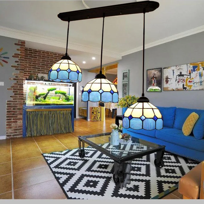 Европейский Средиземноморский минималистичный тройной подвесной светильник