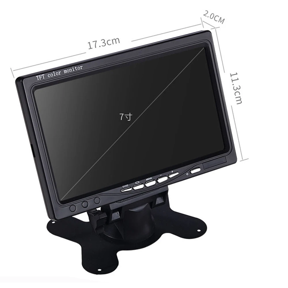 7-дюймовый автомобильный монитор TFT LCD CCD HD цифровой экран 16:9 1024*600 2-полосный