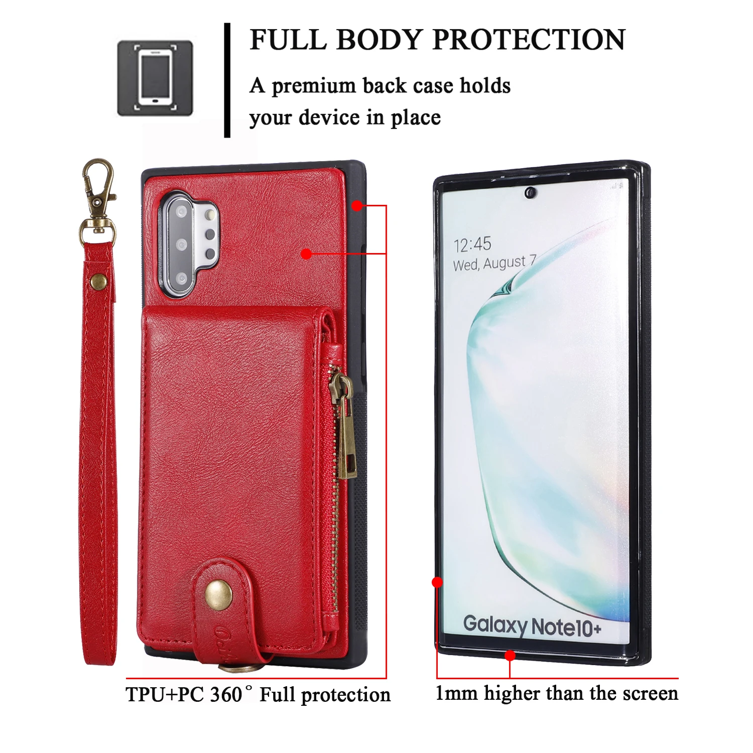 Applicable to Samsung Note10 plus business PU cowhide protective cover Note+ 5G version card back luxury case |