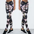 Брюки женские Леггинсы Спортивная одежда для фитнеса женские лосины для йоги спортивные шорты с бронзовым принтом костюм с чулками бюстгальтер бесшовные