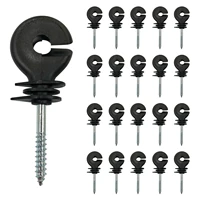 20 pcs electric fence insulator screw in insulator fence ring wood post insulators for farm animal fening