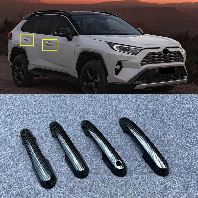 Крышка дверной ручки для Toyota Rav4 2019 2020 отделка крышки литье украшение стиль