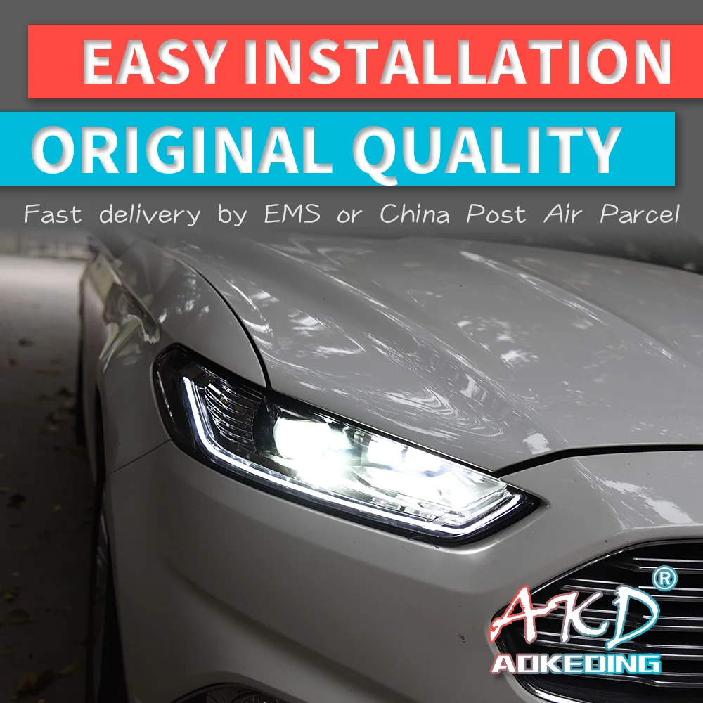 AKD тюнинг автомобильных фар для Ford Mondeo Fusion 2013-2016 светодиодные фары DRL ходовые огни