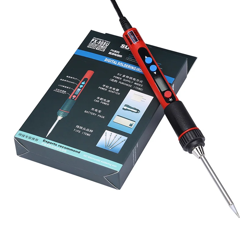 USB Soldering Iron 5 В USB Паяльник 10 Вт 50~ 480 ℃ Регулируемая температура портативный припой сварочный Утюг для BGA электронная схема Инструменты для ремонта - Цвет: USB Soldering Iron