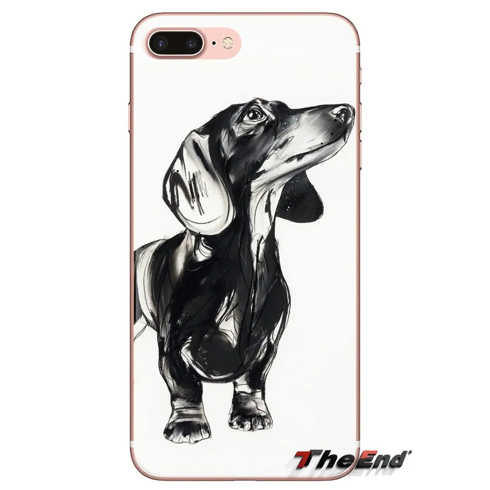 Прозрачный чехол из ТПУ с изображением таксы и щенков для Samsung Galaxy J1 J2 J3 J4 J5 J6 J7 J8 Plus