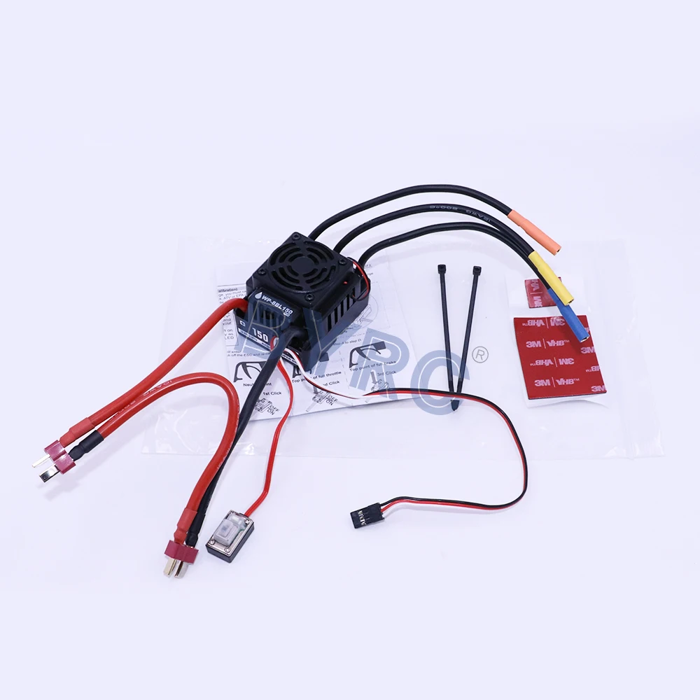 HOBBYWING waterproof 150A WP-8BL 150 RTR Brushless Sensorless ESC Speed Controller For 1/8RC Cars Touring Car Truggy Buggy | Игрушки и