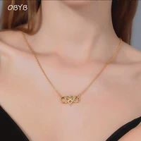 fashion romantic rose gold silver colour infinite love necklace classic infinity symbol love heart cz necklace clavicle chain