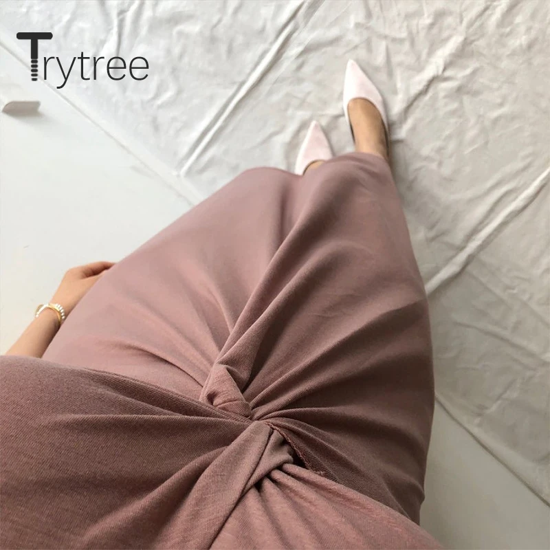 Trytree 2020 летнее женское платье повседневное с v-образным вырезом А-силуэта