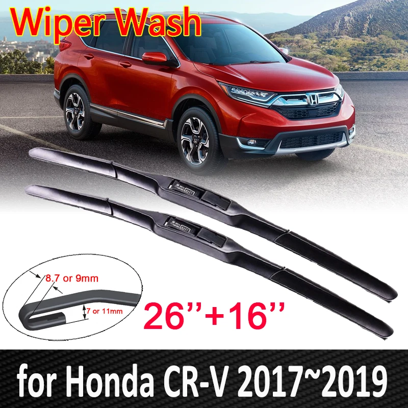 

for Honda CR-V 2017 2018 2019 Car Wiper Blades CRV RW1~RW6 Front Window Windscreen Windshield Wipers Car Accessories Stickers