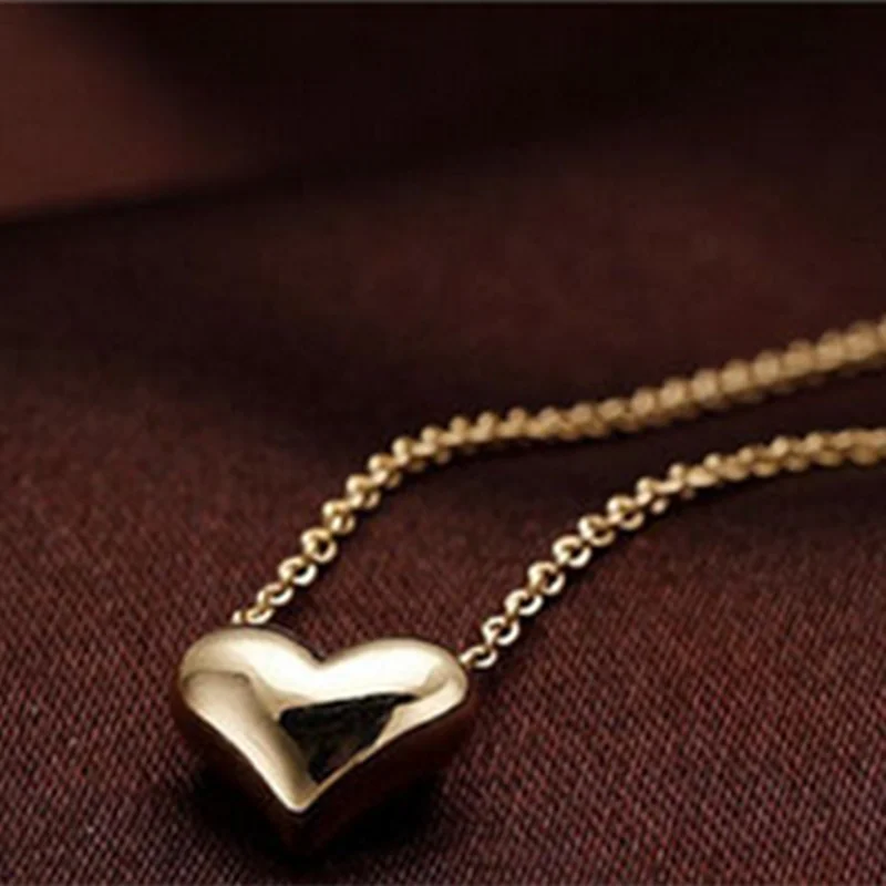 Temperament Little Peach Heart Necklace Clavicle Chain for Women New Fashion Jewelry Accessories 2021 | Украшения и аксессуары