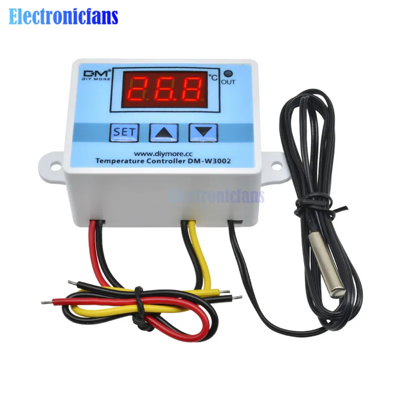 XH-W3002 W3002 цифровой AC110-220V DC 12 В 24 В W3002 светодиодный контроллер температуры микрокомпьютерный термостат - Цвет: DC 12V