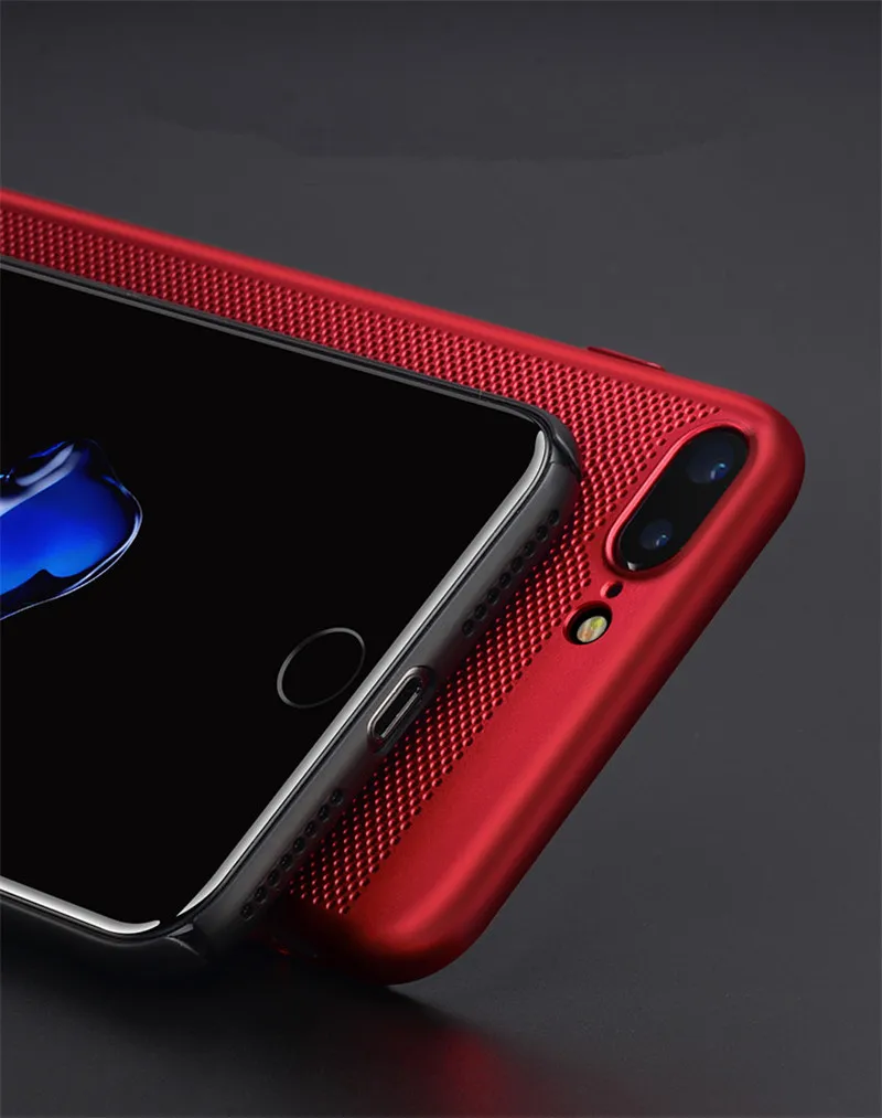 Ультра тонкий телефон чехол для iPhone 6 6s 7 8 Plus полые теплоотвод Чехол Жесткий ПК 5 5S