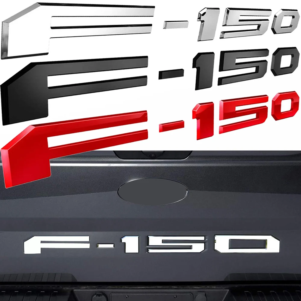 

F-150 Letters Nameplate Built Badge Sticker ABS 3D For Ford F150 Rear Tailgate Trunk Logo Decals Red Black Trim Accessories