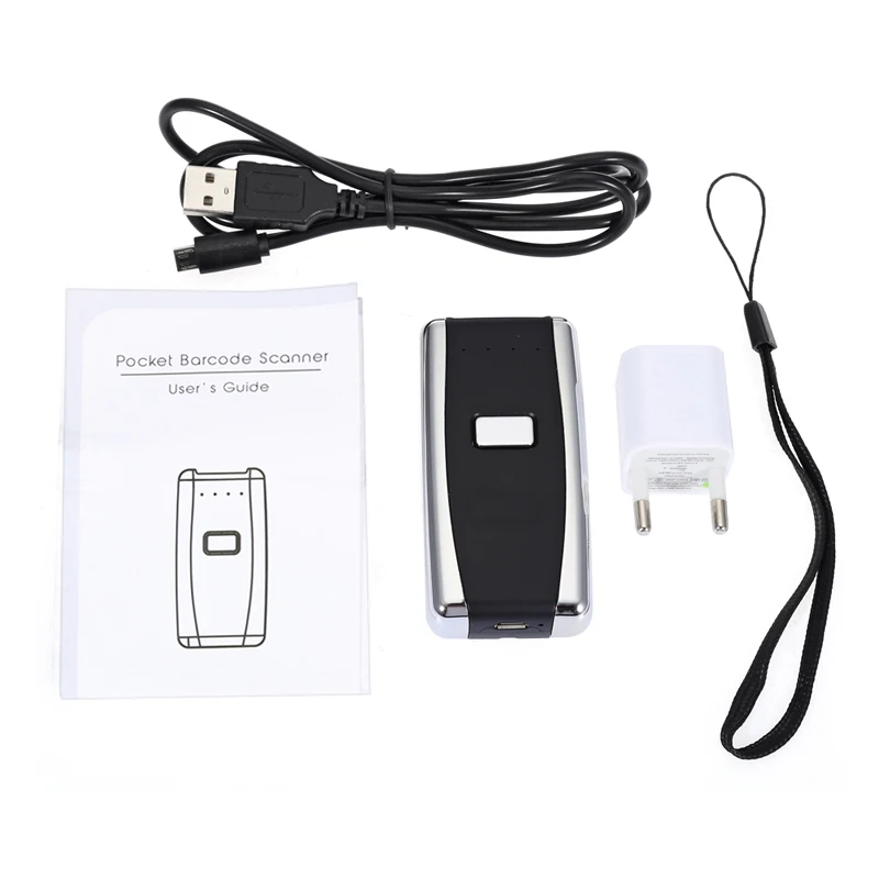 Портативный Bluetooth сканер 2D считыватель штрих кодов беспроводной мини лазерный 1D