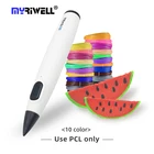 3d-ручка для рисования Myriwell, USB-шнур с 1,75 мм PCL-нитями, легкий подарок для детей, подарок на день рождения для новичков