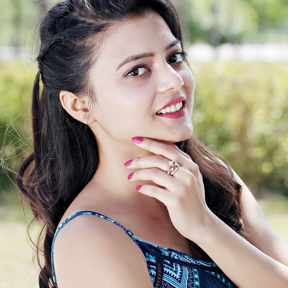 USPS доставка Обручальные кольца в виде короны для женщин ювелирные изделия