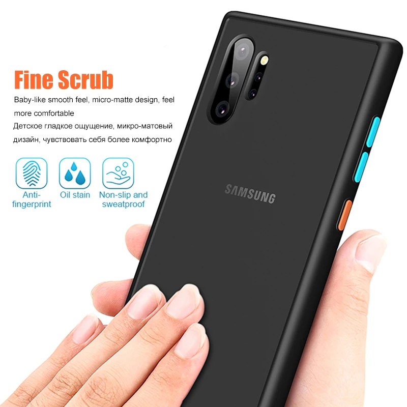 360 противоударный силиконовый чехол бампер для телефона Samsung Galaxy Note 10 Plus + черный