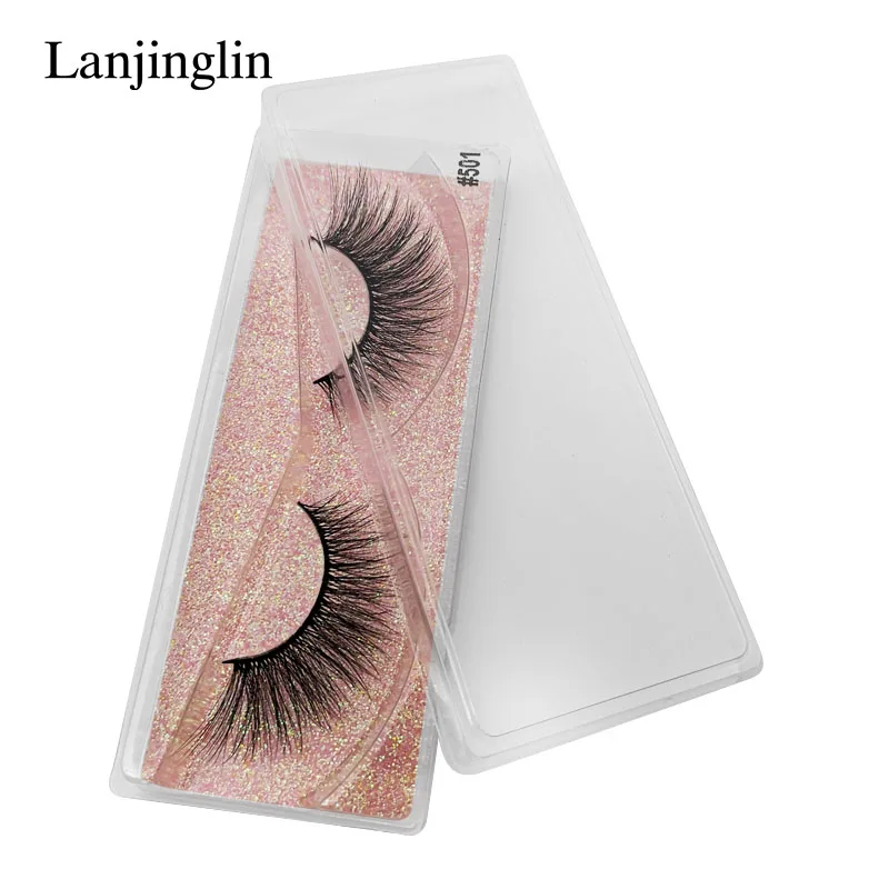 LANJINGLIN, 1 пара, 3d, норковые накладные ресницы, натуральные, длинные, накладные ресницы, для наращивания, сексуальные, для макияжа, красивые, бесклевые, оптом