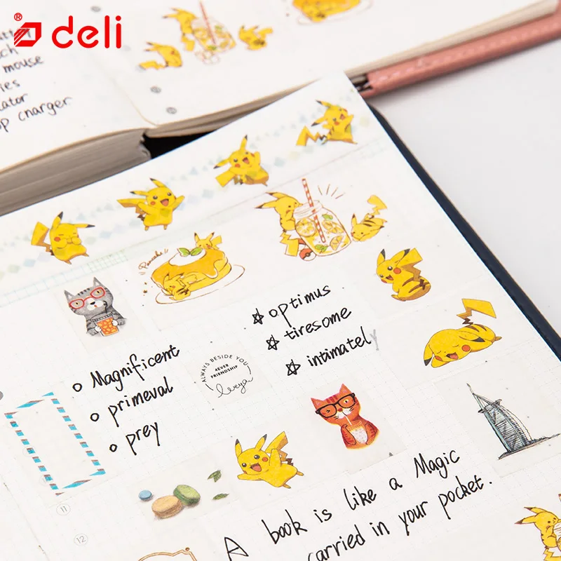 Deli васи лента Пикачу милые животные цифровой шаблон Скрапбукинг Бумага декор