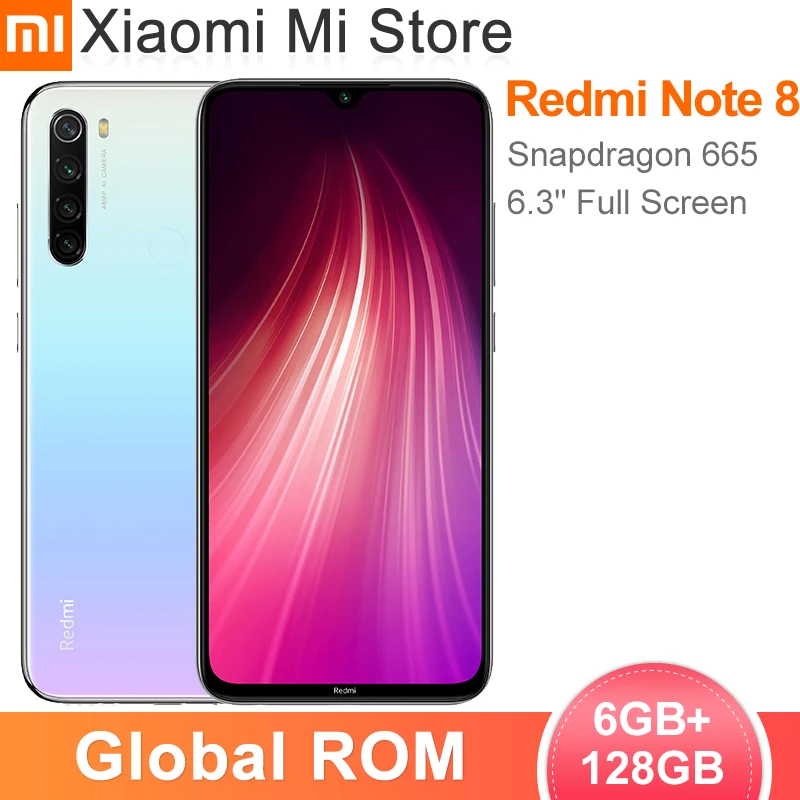 Глобальная прошивка Xiaomi Redmi Note 8 6 ГБ ОЗУ 128 ROM мобильный телефон Snapdragon 665 Octa Core 48MP Quad