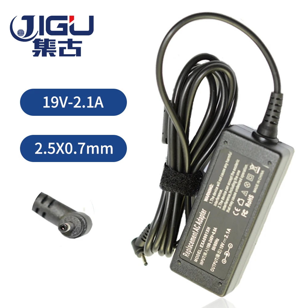 

JIGU Replacement For Asus 19V2.1A 2.5*0.7MM 40W Notebook Laptop AC Charger Power eee pc 1001ha 101B Adapter free shipping