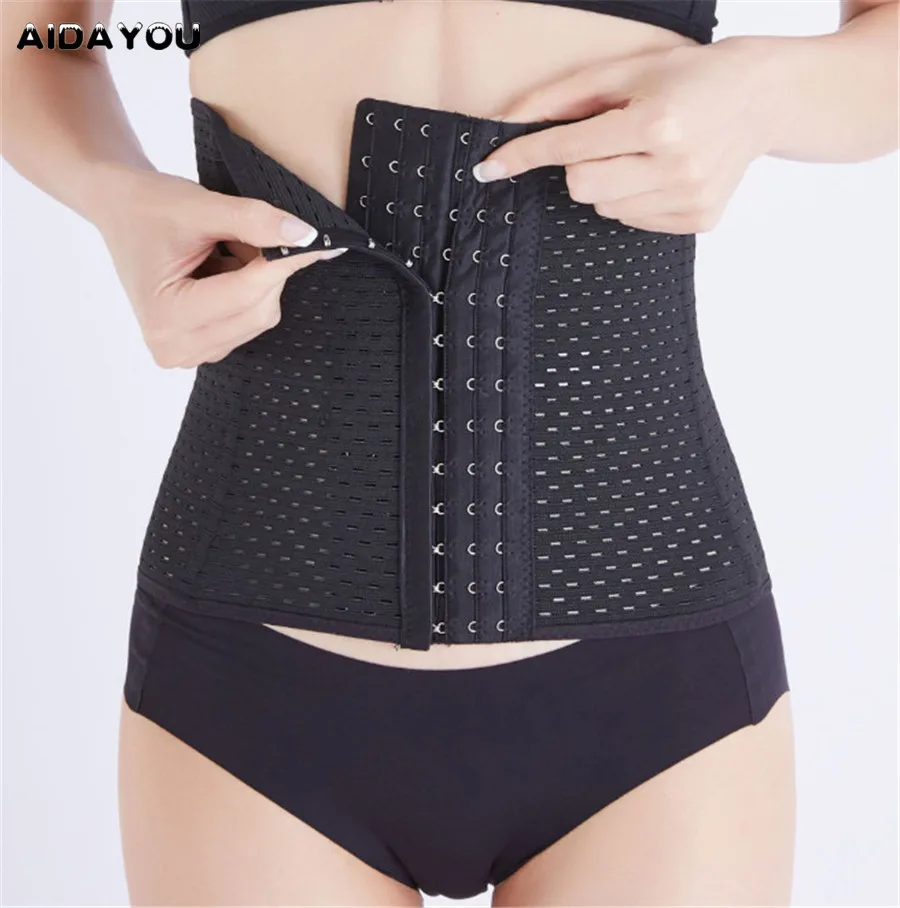 

Женский латексный корсет для тренировки талии, корсет с косточками, бюстье, боди-шейпер, топ, 6 рядов пуговиц ouc406