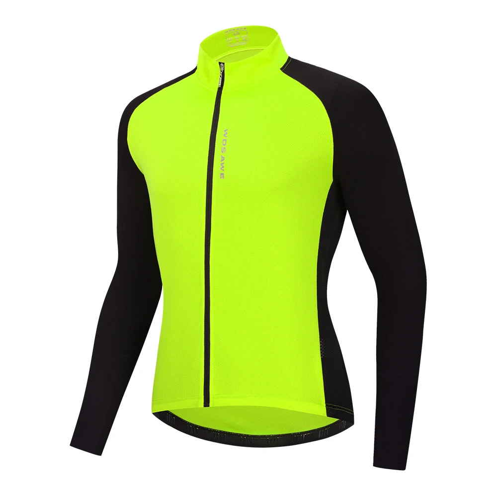 

WOSAWE Long Sleeves Cycling Jersey Breathable Men's Top Clothing Quick Dry Shirts Bicycle Jersey Outdoor MTB Bike Running Shirts