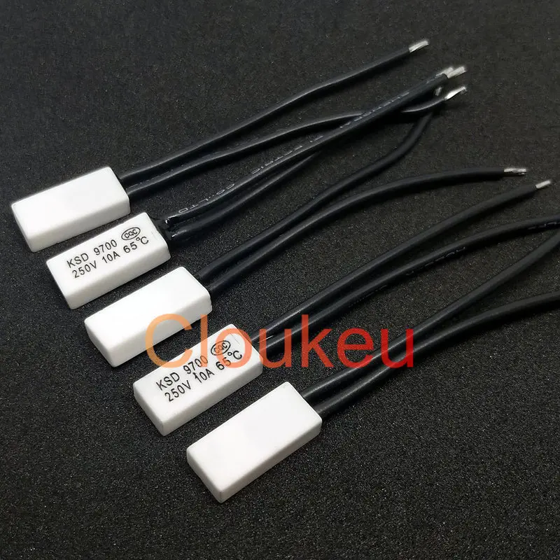 5Pcs KSD9700 10A Ceramic Temperature Switch Thermal control Normally Closed/Open 105/110/115/120/125/130/135/140/145/150 Celsius |