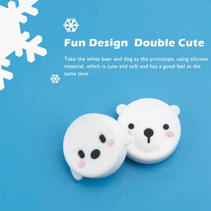 Красивое с медведем и собакой ручка для большого пальца силиконовая Кепка