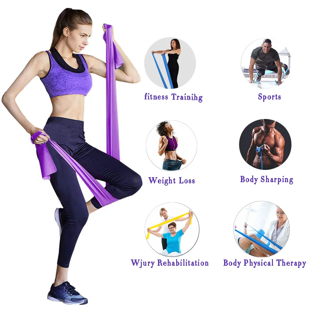 

Pull Up Resistance Band Stretching Yoga Pilates Fitness Workout Exercise Strap Stretch Belt for Strength Training