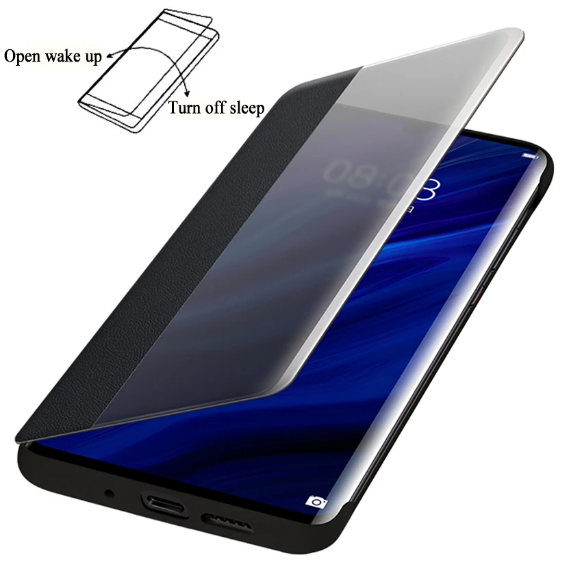 Кожаный флип-чехол с окошком для Huawei Nova3 Nova3i Honor 8X Y6 2018 | Мобильные телефоны и