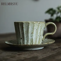 relmhsyu japanese style retro stoneware mug milk coffee cup and saucer couple water breakfast cup drinkware