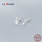 Женские асимметричные серьги-гвоздики La Monada, серебро 925 пробы, минималистичные ювелирные изделия