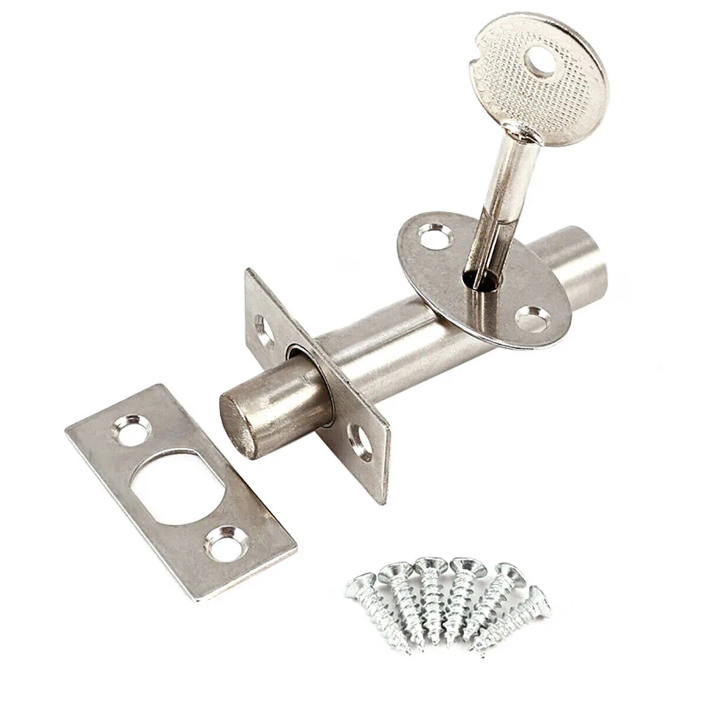 2 компл. Нержавеющая сталь безопасности Дверные болты с фитингом Звезда ключ