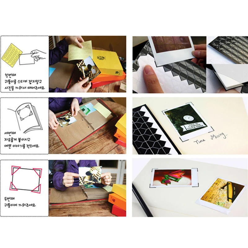 

DIY Love Photo Album 30 Pages Mini Instant Pictures Album For Memory Saving Vintage Maple Leaf DIY Photo Album