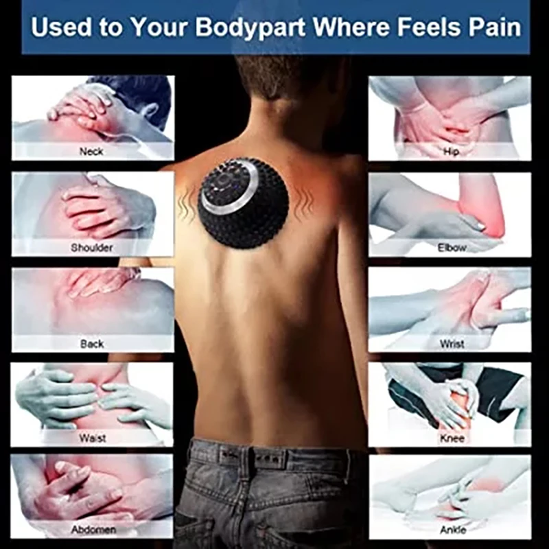 

Vibrating Massage Ball 4-Speed USB Rechargeable Massage Roller Hot Electric Massage Ball Training Yoga Fitness Foam Roller
